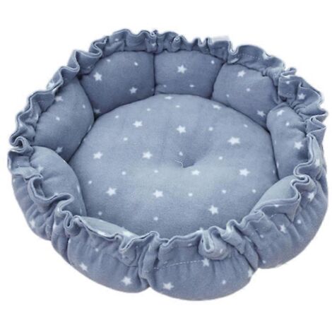 Litière ronde pour chat avec cordon de serrage, panier pour chiot, tapis d'hiver chaud pour chat, taille M (18 cm).