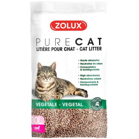 Litière végétale naturelle Purecat 30 litres