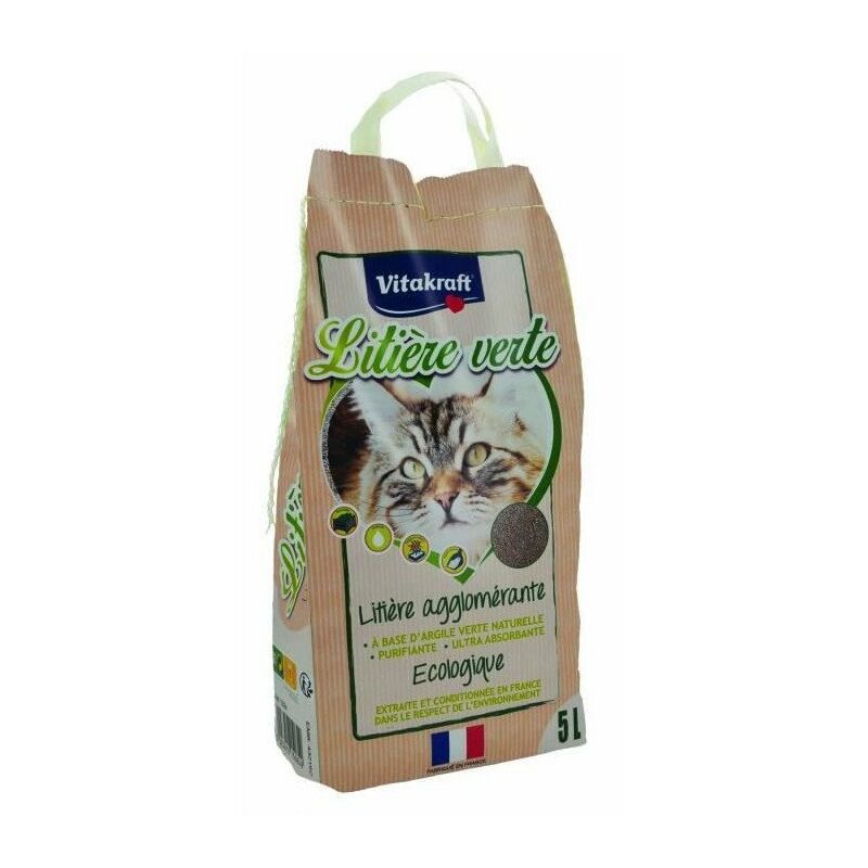 Litiere verte - 5 L - Pour chat - Vitakraft