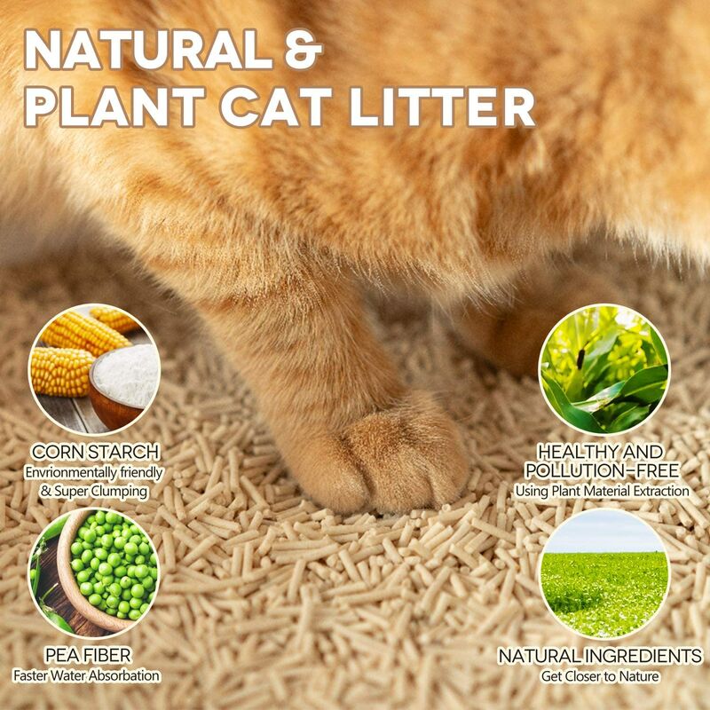 Litière pour chat en tofu Litière pour chat naturelle Litière pour chat lavable Litière pour chat végétale agglomérée Litière pour chat super