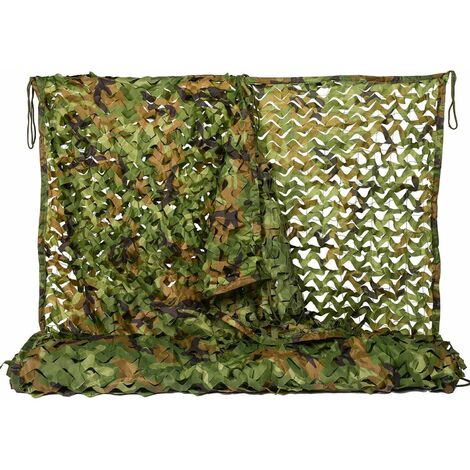 Litreve – Filet de camouflage vert 4x5 m – Voile d'ombrage léger en polyester – Protection solaire pour terrasses et événements extérieurs