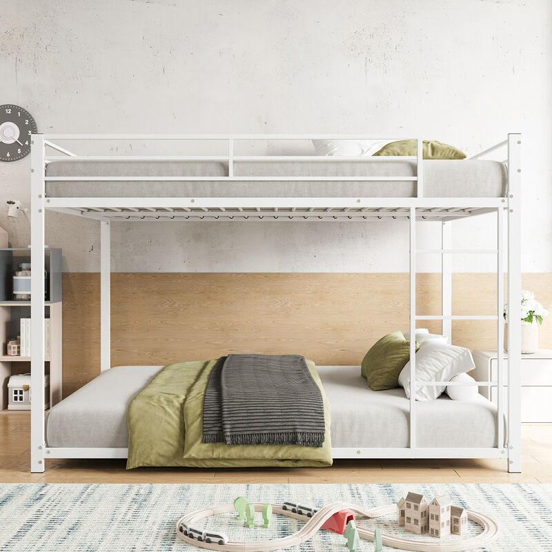 lits enfants 140200, lits superposés, lits en fer, lits superposés en fer de forme classique, blanc okwish blanc