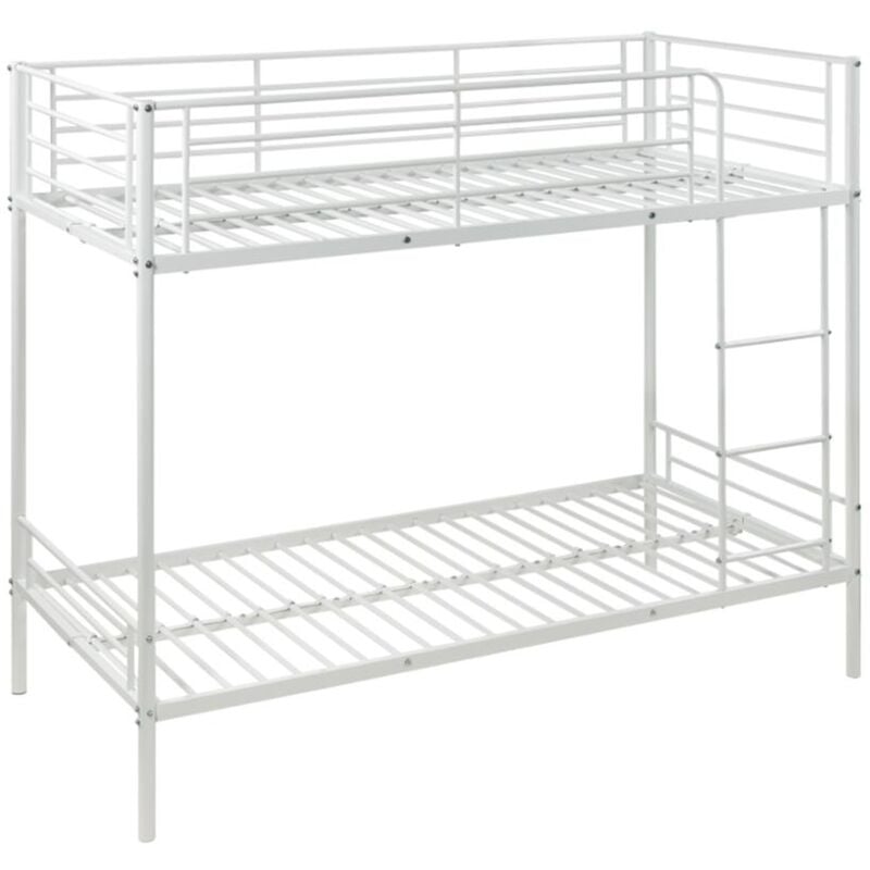 Vente-unique - Lits superposés duotis ii - 2 x 90 x 190 cm - Blanc