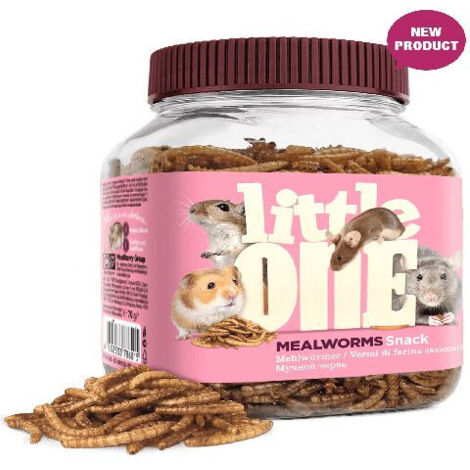 Litte One  Gusano de la harina  Snack para hámsters, ratas, ratones y jerbos 70 g - Gusano de la harina 70 g