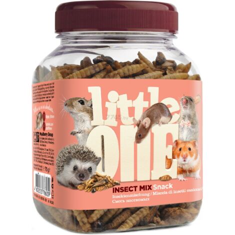 Litte One  Mix di insetti  Snack per criceti, ratti, topi, gerbilli 75 g - Mix di insetti 75 g