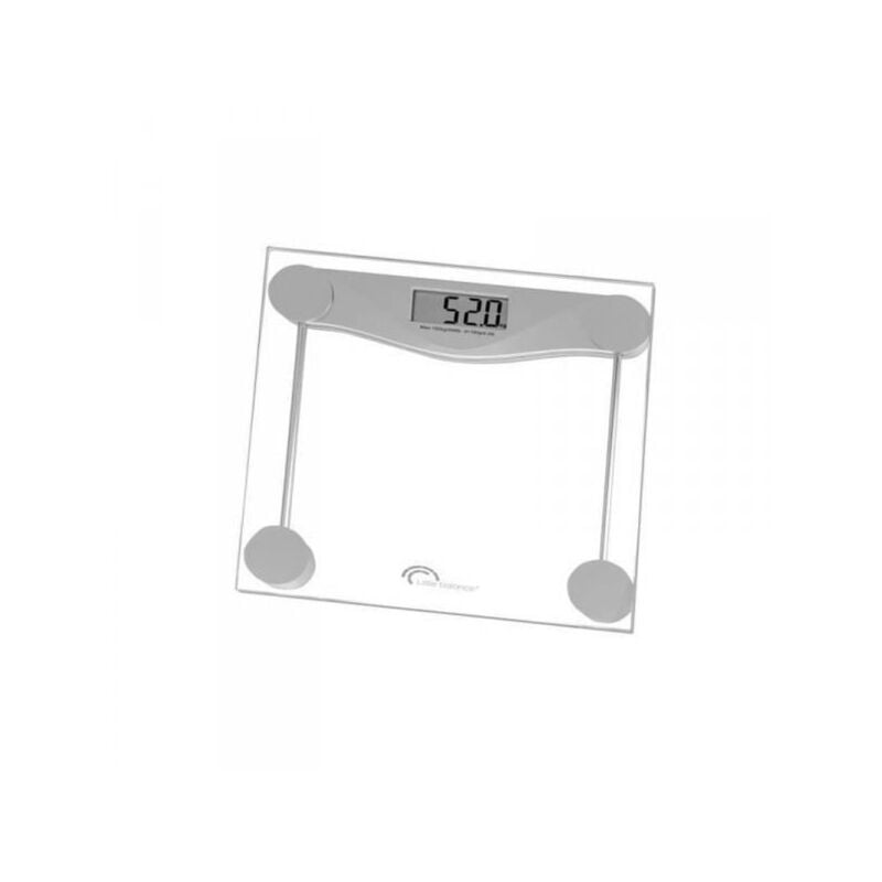 8193 SB2 Electronique, Pese-personne electronique, Plateau verre trempe transparent, 160 kg / 100 g, Transparent - Little Balance