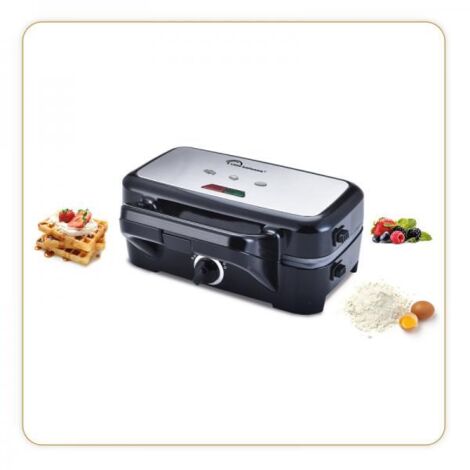 LITTLE BALANCE 8368 Speedn Mixt 1200, Gaufrier + Grill 2 in 1, 1 piastra Waffle, 1 piastra Grill intercambiabili, 1200 W, Acciaio inox