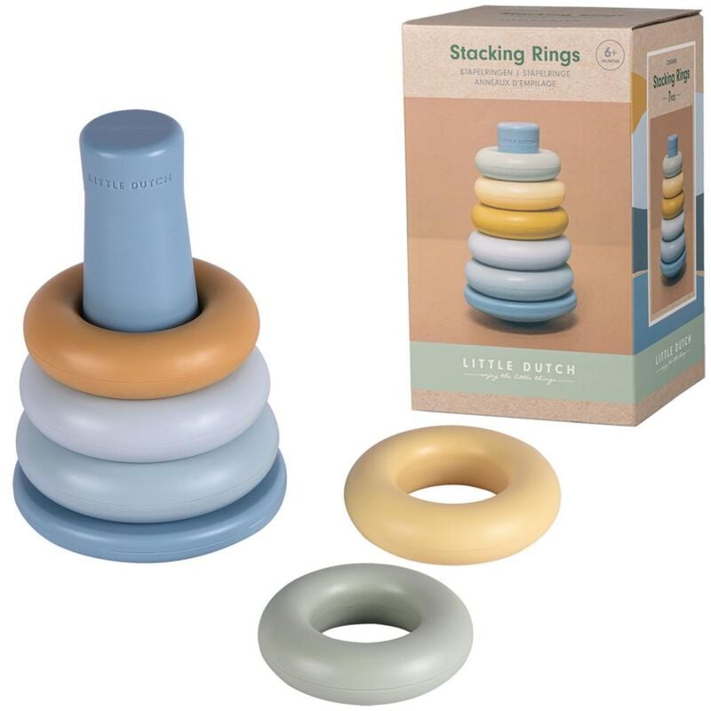 Anneaux empilables Little Dutch bleus