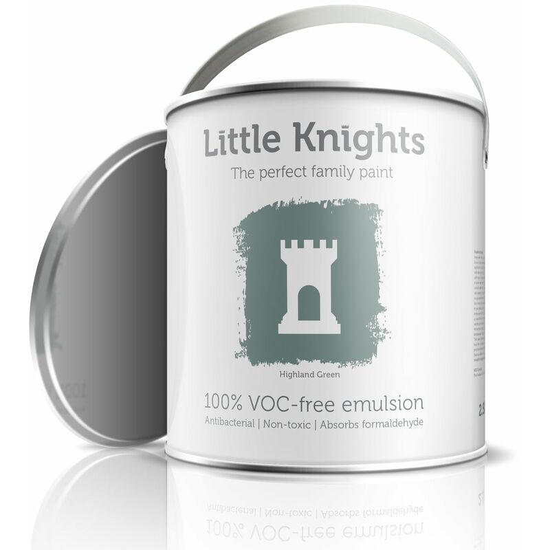 Little Knights - 100% VOC-free Eggshell Emulsion - 2.5L - Highland Green - Highland Green