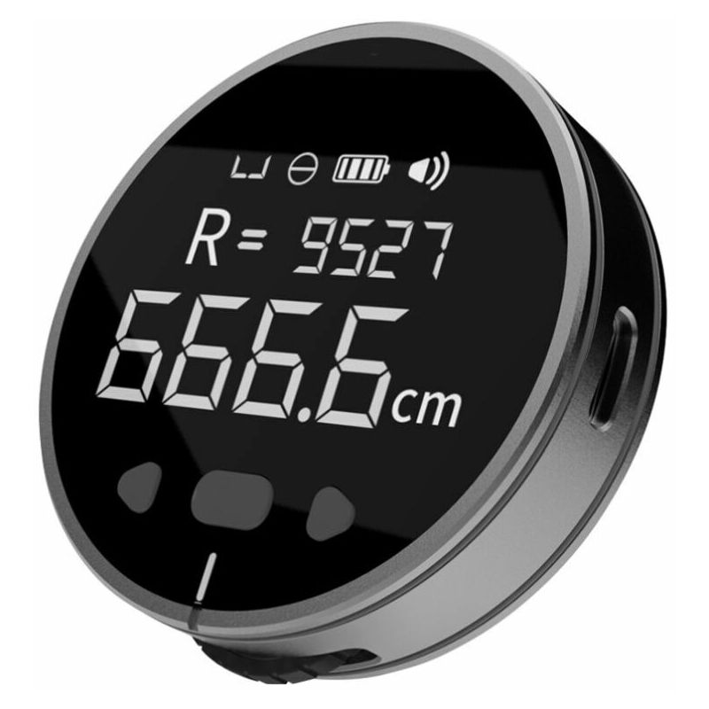Little q 8 in 1 Electronic Ruler lcd Display Range Finder 99m High Accuracy Handheld Length Measuring Tool Long Standby Rechargeable Ruler,Black-99M