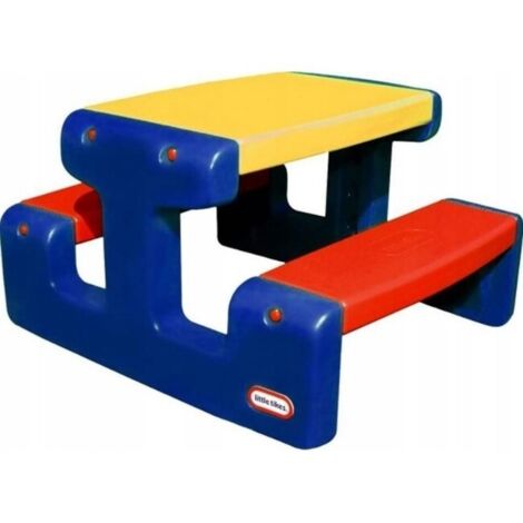 Little Tikes Tavolo da Pic Nic in Plastica Durevole dai Colori Vivaci