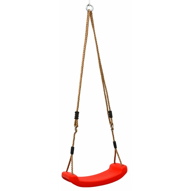 Swing for children 43x17,5cm seat made with a simple plastic board Red - rot - Littletom