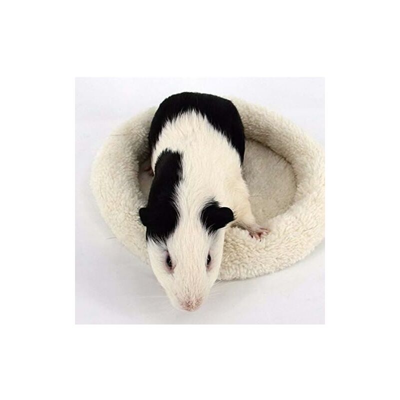 

1 alfombrilla de dormir para cama de hámster, suave y cómoda, redonda y cálida, para rata, erizo, ardilla, conejillo de indias, animales pequeños (S,