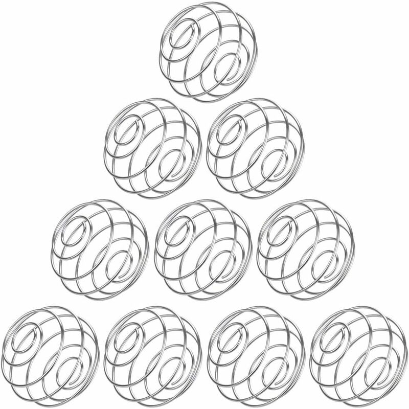 

Litzee - 10 PCS Shaker Mixing Ball Acero inoxidable Spring Ball Whip Ball Reemplazo de proteína Shaker Cup Cocktail Shaker Cup (5.2 * 4.5cm, plateado)
