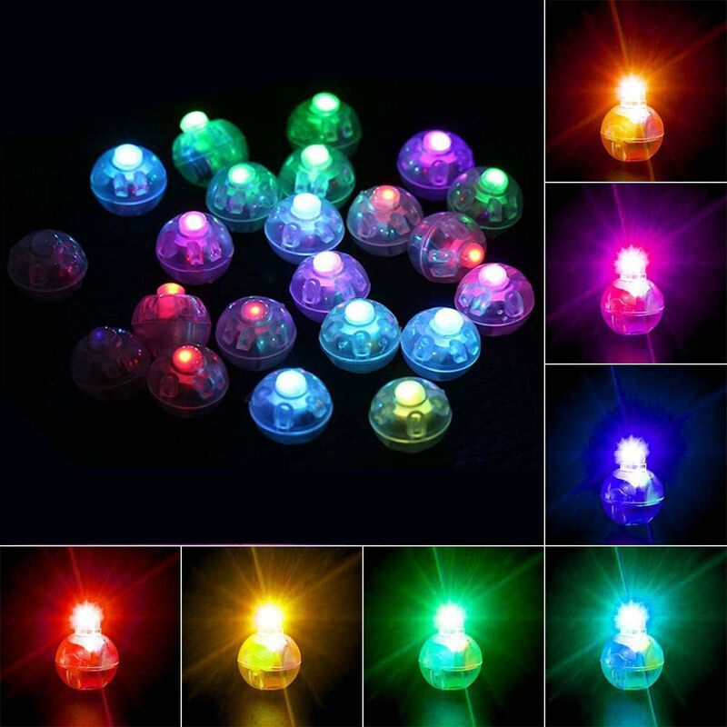 

100 luces LED redondas para globos, coloridas linternas de papel intermitentes para el hogar, bodas, cumpleaños, Halloween, Navidad, decoración de