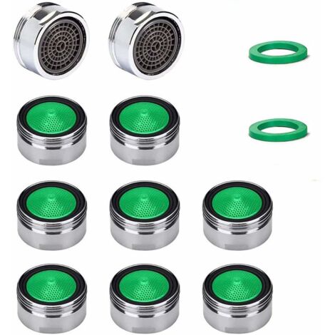 LITZEE 10er-Set M24 Luftsprudler für Wasserhahn mit ABS-Filter und Mischschlüssel