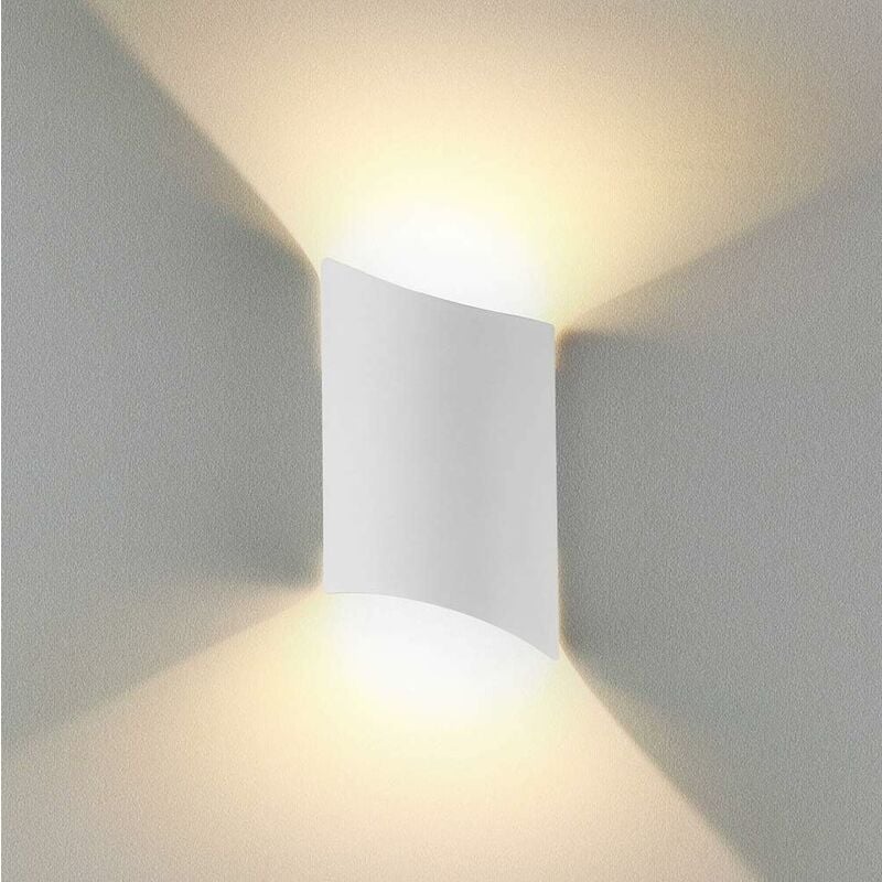 

Litzee - 16W LED Aplique de pared interior exterior Huat Down LED Aplique de pared moderno blanco cálido impermeable IP65 Luces de pared de aluminio