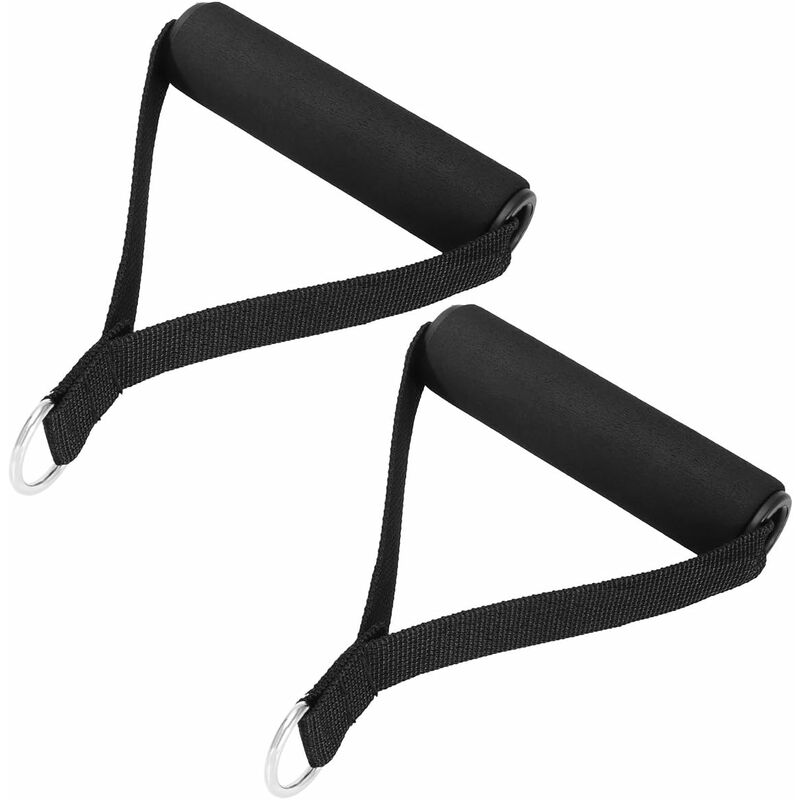 

2 piezas de empuñaduras de resistencia de espuma / gel de silicona para tirar de la cuerda, accesorio de culturismo para máquina Smith o banda de