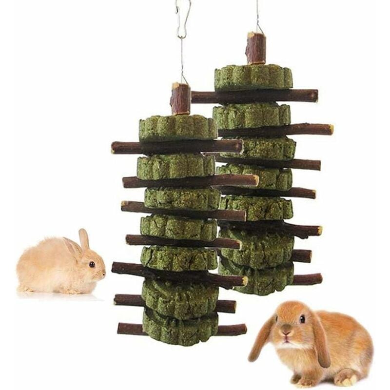 

2 piezas de juguetes para masticar hámster, palitos de manzana, ramas de árboles naturales, madera para masticar, animales pequeños, juguetes para