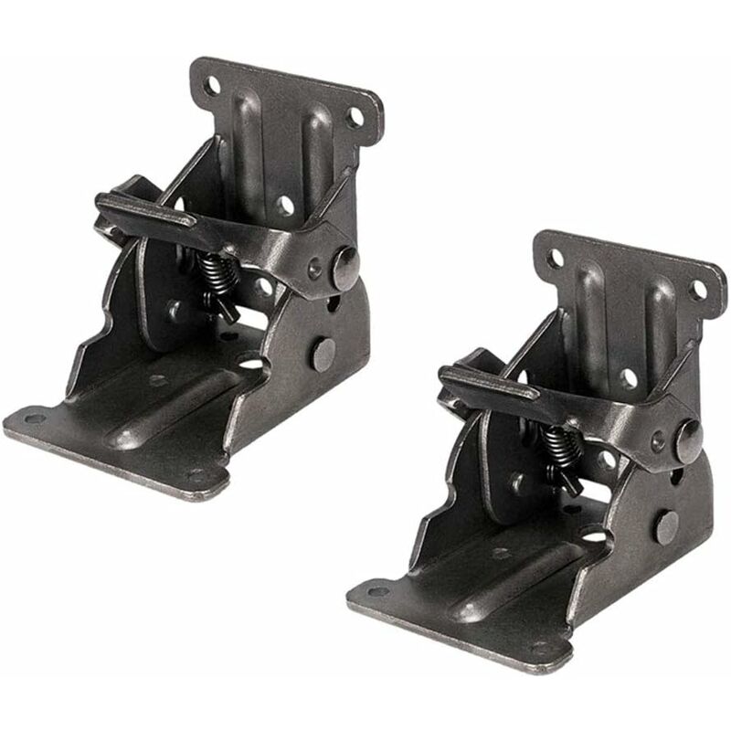 

2 piezas de soporte plegable, bisagras autoblocantes, bisagra para patas con solapa para muebles, soportes y soportes para patas plegables, para