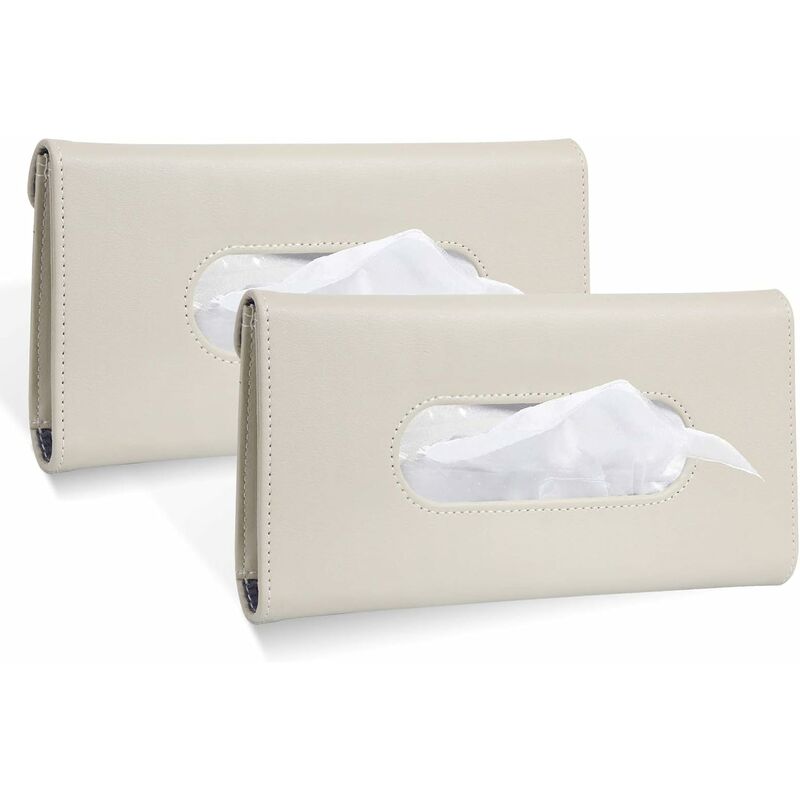 

2 piezas Porte-Mouchoirs De Voiture, Visière Porte-Mouchoirs De Voiture Porte-Mouchoirs pour Voiture PU Cuir Porte-Mouchoirs pour Voiture Pare-Soleil