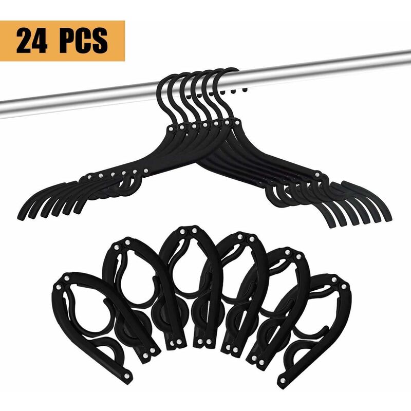 

24 perchas de viaje Perchas portátiles plegables Accesorios de viaje Perchero plegable para viajes