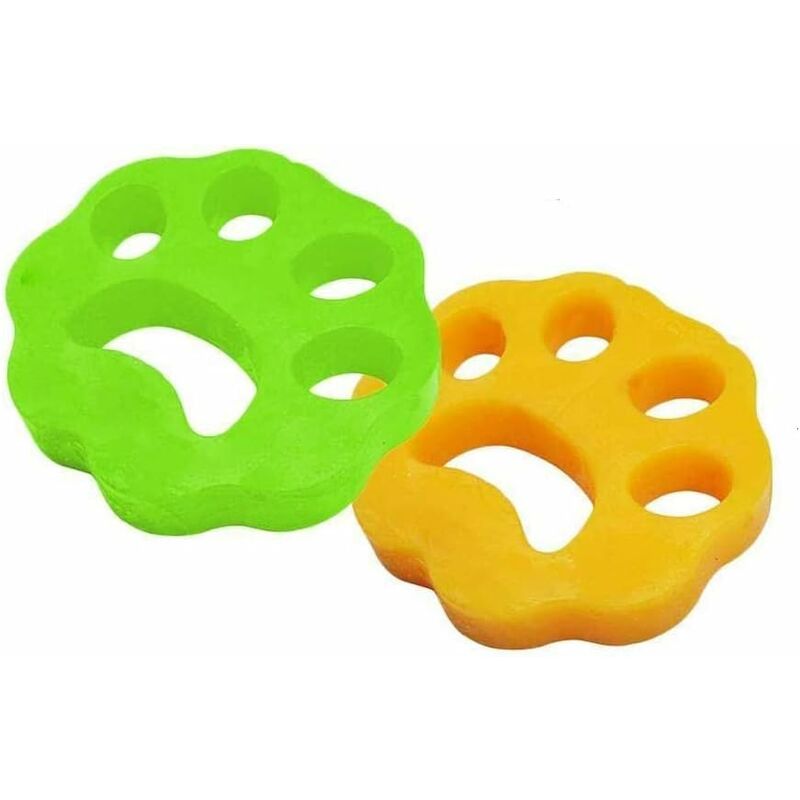 LITZEE 2Pcs Boule Anti Poil Attrape Poils Animaux Boule De Lavage Nettoyage Outil Pour Machine À Laver