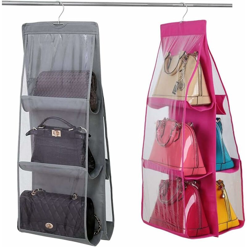 

2STK 12 bolsillos organizador de almacenamiento de bolsos, bolsos para el polvo, organizador de armario colgante, bolsa de almacenamiento de juguetes