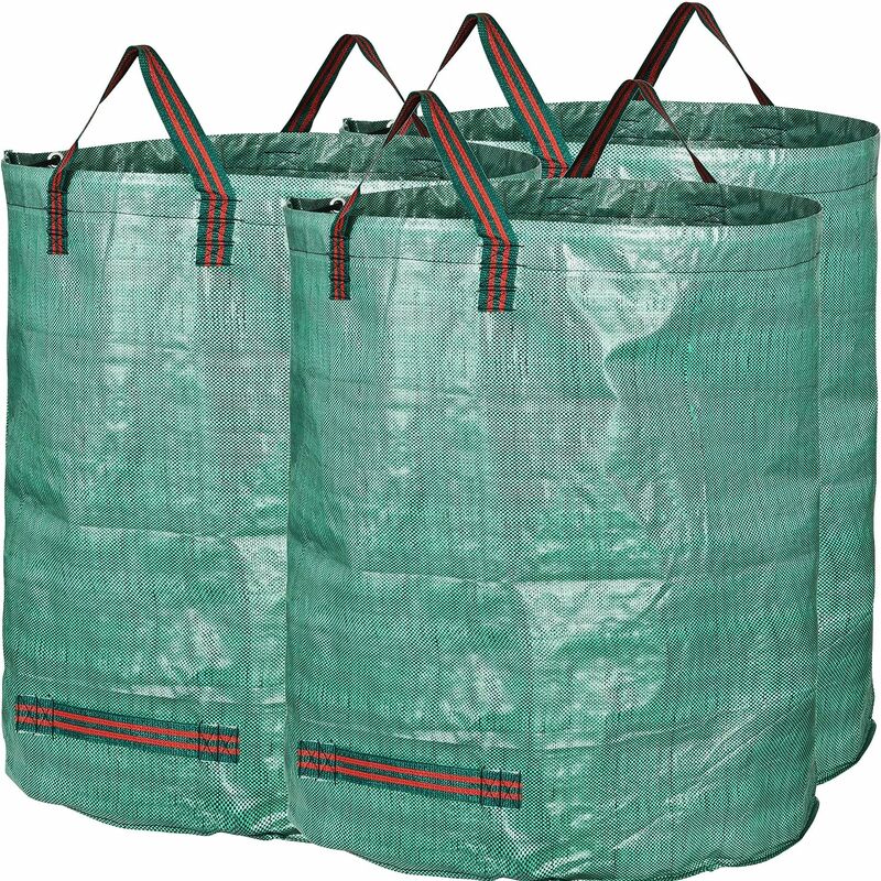 LITZEE 3x 300L sacs de jardin PROFESSIONNELS en tissu polypropylène robuste (PP)