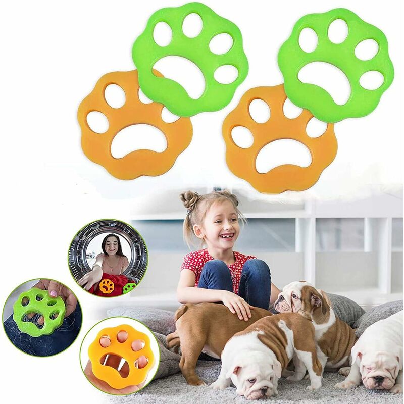 

4 piezas anti-bolas de pelo, herramienta de limpieza de pelo de animales, máquina de champú para el polvo y la suciedad que se adhiere a la ropa