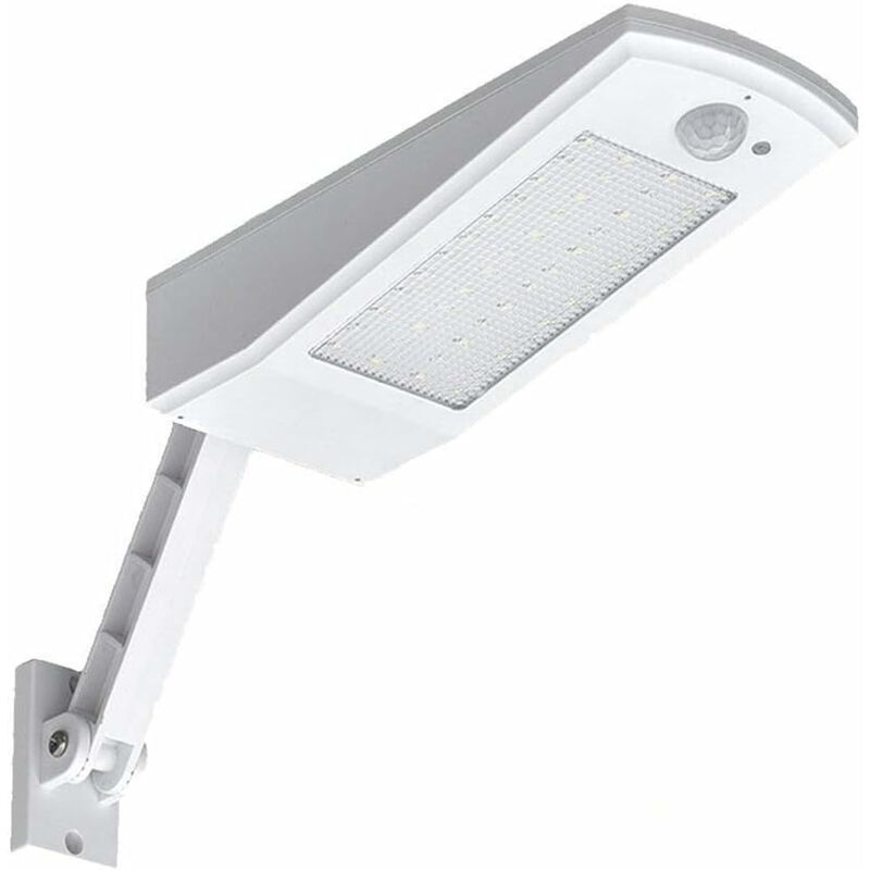 

48 LED 4500mAh Luz solar 900lm IP65 Lámpara exterior impermeable negra con soporte ajustable, luces detectoras de movimiento de 120 ° [Clase