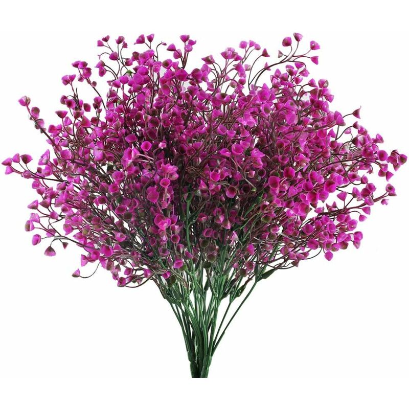

4pcs Flores Artificiales Púrpura Flores Artificiales Decoración Flores de Plástico Decoración Artificiales Flores Logotipo Flores Plantas