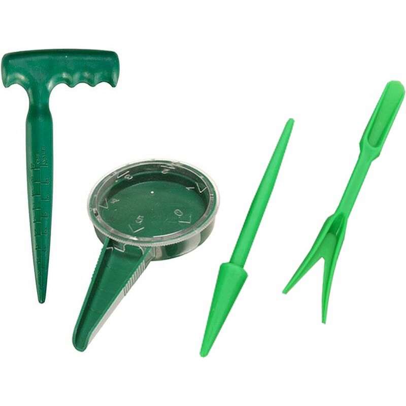 

4PCS Mini kit de herramientas de jardinería, suculento jardín ajustable kit de plántulas trasplantadora de plántulas perforadora y cortador para
