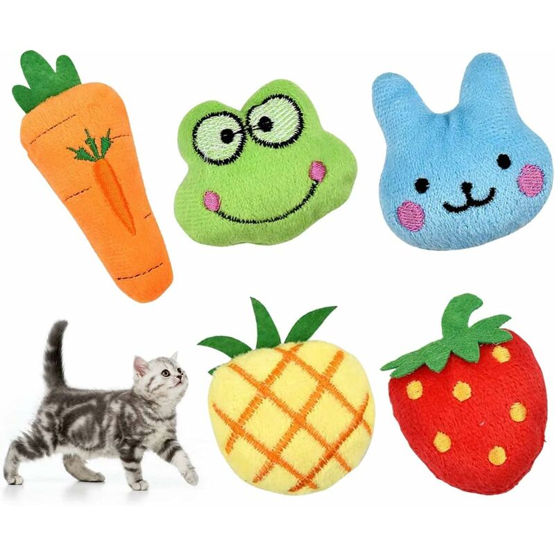 

5 piezas de juguetes de hierba gatera, juguetes de hierba gatera para gatos, juguetes de felpa con hierba gatera, juguetes interactivos para masticar