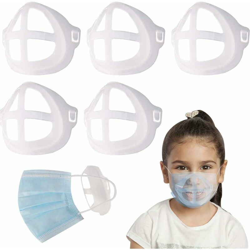 

5 uds soporte de máscara facial 3D protección de lápiz labial cojín interior soporte para máscaras nasales aumento del espacio de respiración ayuda a