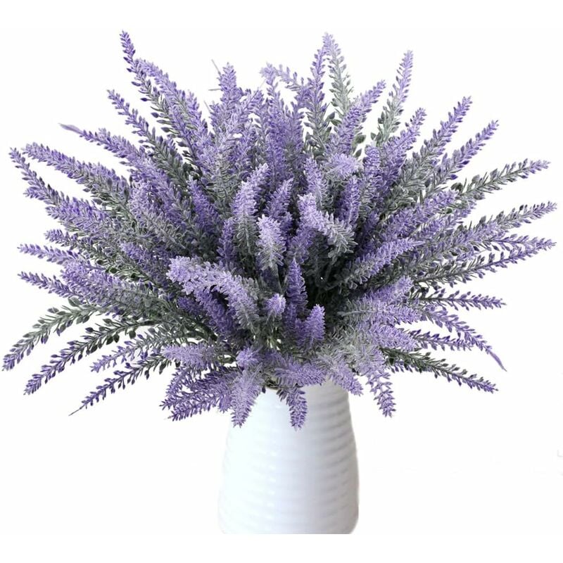 

8 paquetes Hermoso ramo de lavanda púrpura Plantas artificiales decorativas Flores artificiales Flores de simulación real para el dormitorio Alféizar