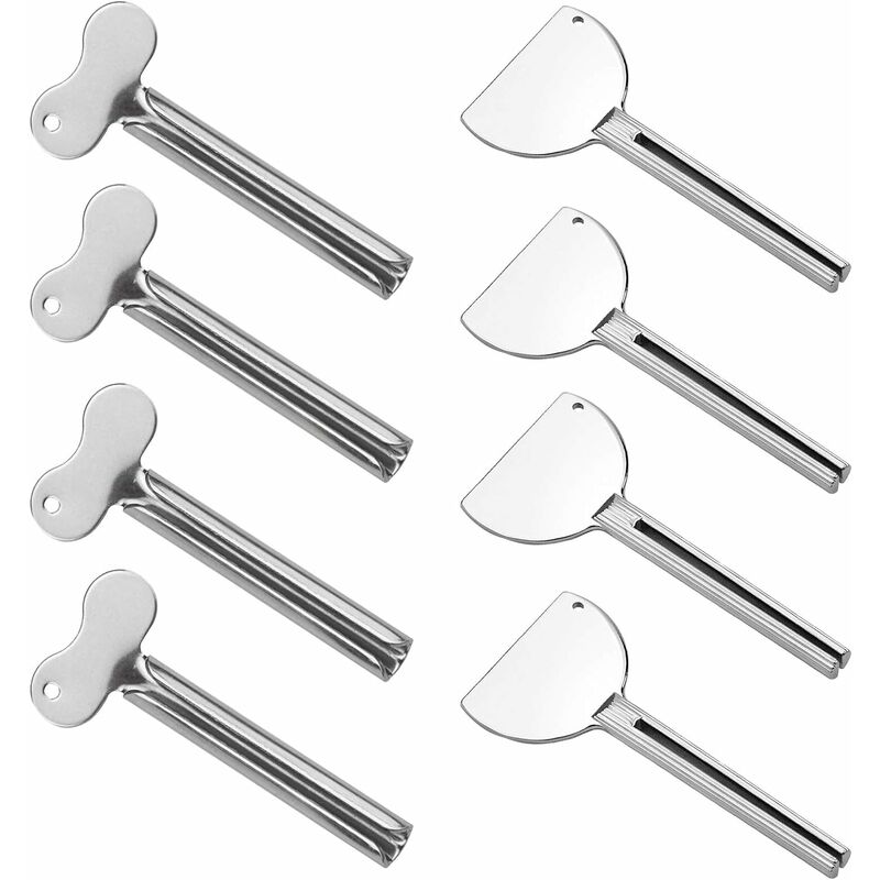 

8 PCS Prensa de pasta de dientes de metal, Exprimidor de tubos Exprimidor de tubos, Exprimidor de tubos Rodillo de pasta de dientes, Exprimidor de