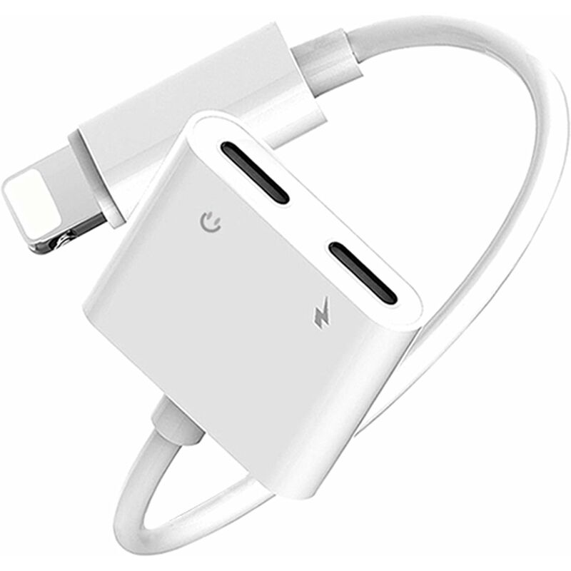 

Adaptador de auriculares para iPhone 11 Adaptador de soporte para llamadas + Música + Carga Adaptador de conector de audio auxiliar para auriculares