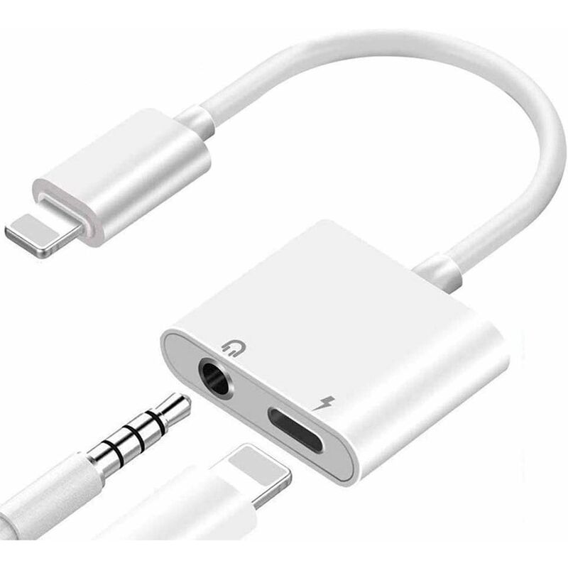 

Adaptador de auriculares para iPhone 8 Adaptador auxiliar a divisor de auriculares de 3,5 mm Compatible con iPhone 7 / 7Plus / 8 / 8Plus / X / XS /