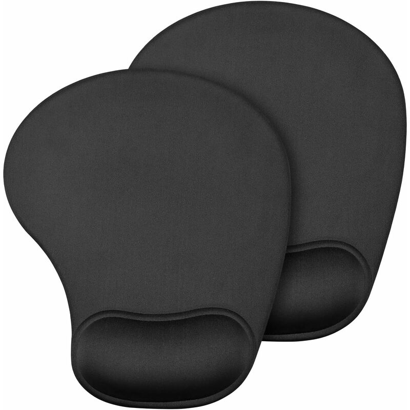 

Alfombrilla de gel para ratón con reposamuñecas (negro, paquete de 2)
