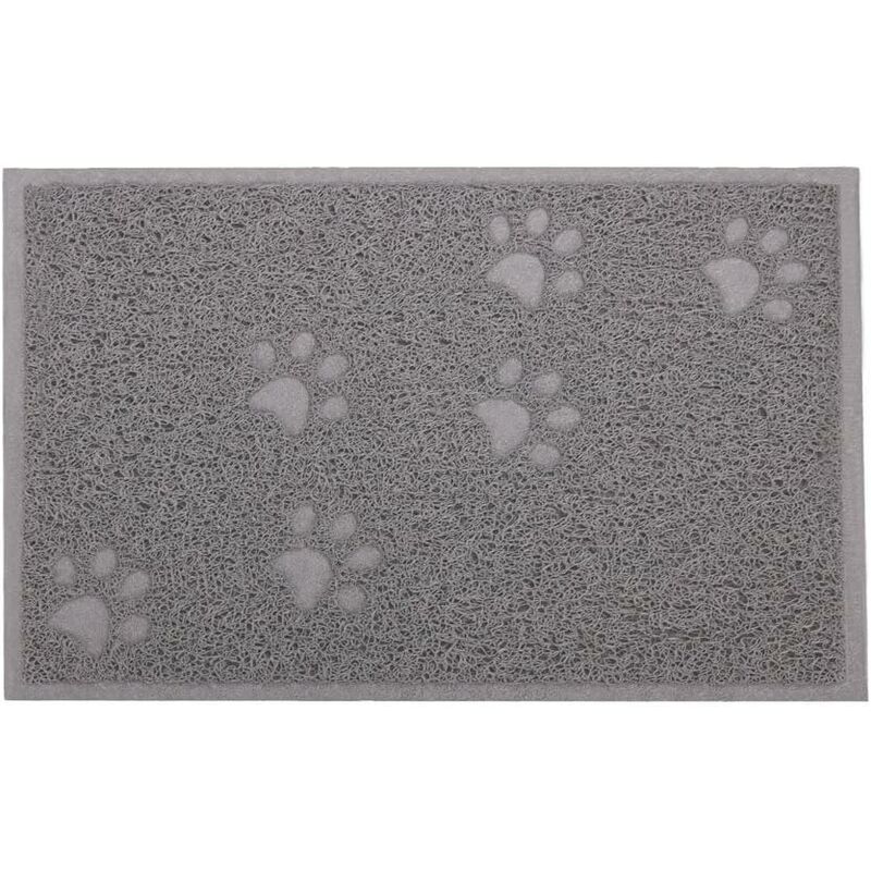 

alimento para mascotas / alimentación / tapete para tazón / almohadilla para perro y gato (cuadrado gris, 40 x 60 cm / 15,75 x 23,6 pulgadas)