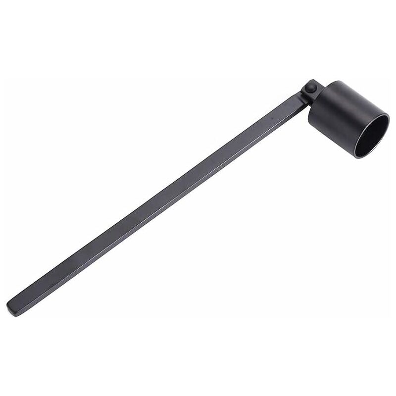 

Apagador de velas de acero inoxidable, mecha, cucharón, lámpara de aceite, recortador, tijeras, cortador, gancho para herramientas (negro)
