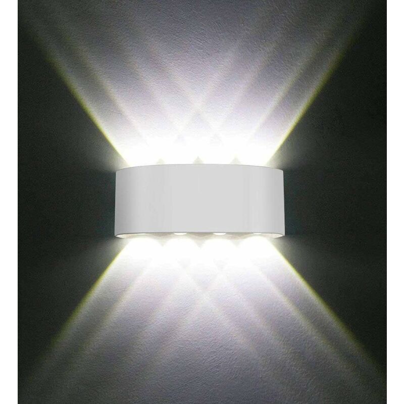 

Aplique de pared moderno IP65 a prueba de agua 8W LED Aplique de pared de aluminio para interior Aplique para sala de estar Dormitorio Pasillo