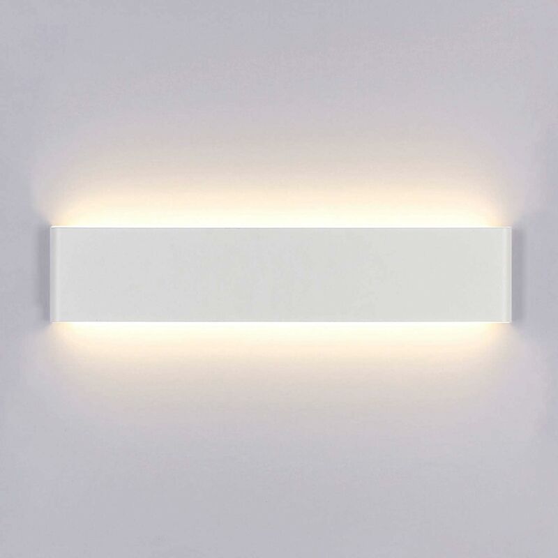 LITZEE Applique Murale Interieur LED 14W 3000K Lampe Murale Blanc Chaud Acrylique Moderne AC 220V pour Chambre Salon Escalier Couloir 40cm [Classe