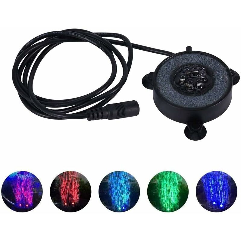 Aquarium Bubble Light, Bulle d'Aquarium LED éclairage sous-marin à bulles d'air submersible 6 ampoules à LED Aquarium Bulle d'Air Pierre Fish Tank