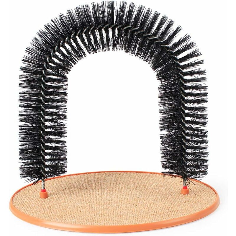 

Arch Cat Self Groomer con base de vellón redonda Cepillo de juguete para perros Rascador para dispositivos de rascado de animales