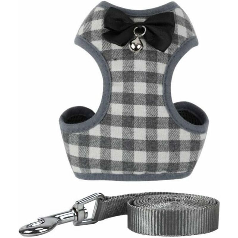 

Arnés para perros / gatos Correa suave, transpirable y cómoda para perros pequeños, cachorro para correr MZ123 (L, gris)
