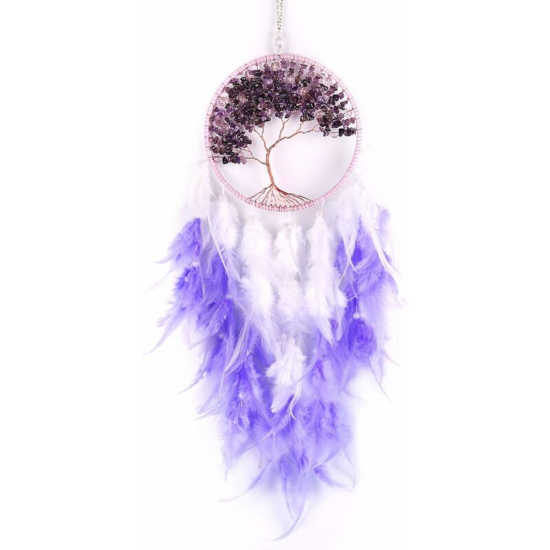 

Atrapasueños Árbol de la vida, atrapasueños hecho a mano con plumas, atrapasueños, decoraciones románticas adecuadas para casas, dormitorios, salas