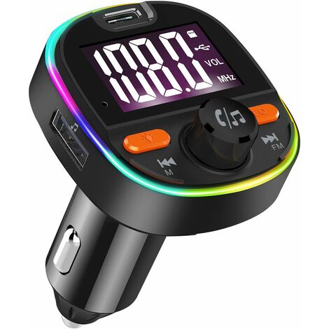 LITZEE Bluetooth coche transmisor FM coche Radio adaptador manos libres coche Kit con PD3.0