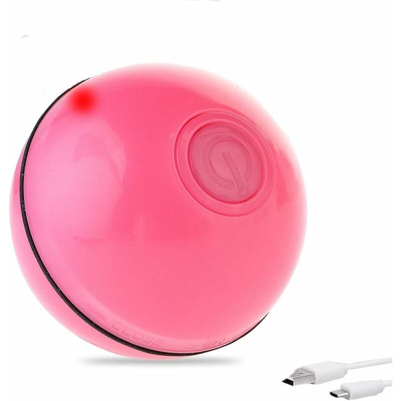 

Bola de juguete interactiva inteligente para gatos Bola de juguete USB recargable automática para gatos con bola de luz LED giratoria de 360 ​​grados